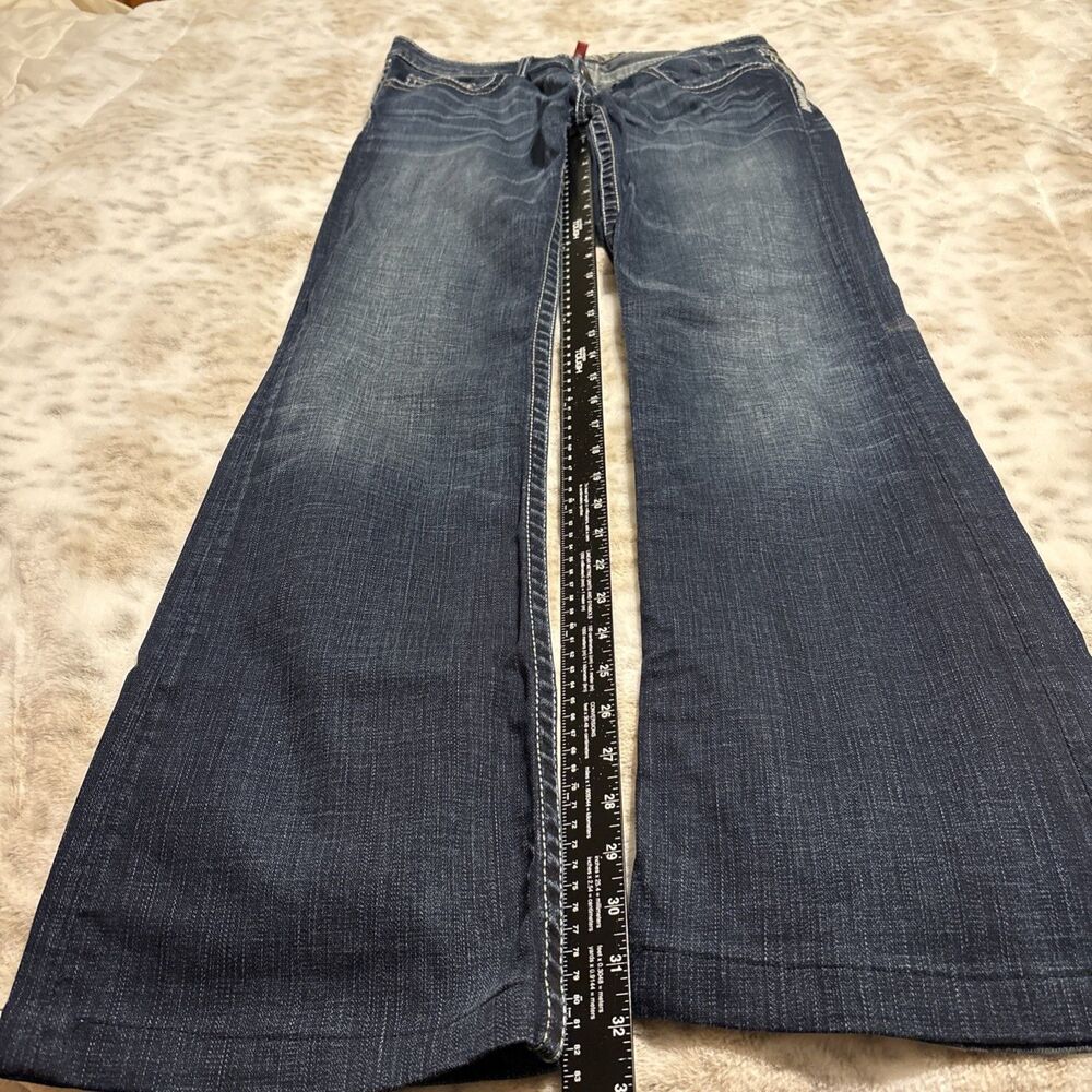 BKE Stella Low Rise Slim Fit  Boot Cut Jeans Women’s 31x32 Whiskered Stretch